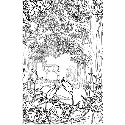 Раскраска "Загадочный лес. Мини-раскраска-антистресс для творчества и вдохновения" - 4