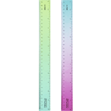 Линейка "Deli EH654", 30 см, прозрачный, ассорти градиент 