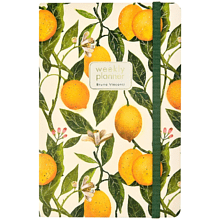 Еженедельник недатированный "Flora. Paradise. Lemons", А5, 144 страниц, линованный, белый, желтый