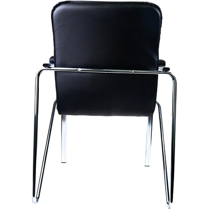 Кресло для посетителей PMK "Samba Pegasso Black", мягкие подлокотники, экокожа - 5
