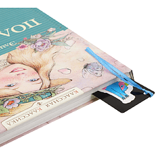 Закладка для книг "Кот без забот", 170 мм, c лентой, 4 штук, черный