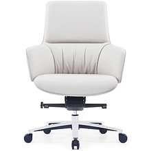 Кресло компьютерное SitZone CH-500B, кожа, алюминий, белый