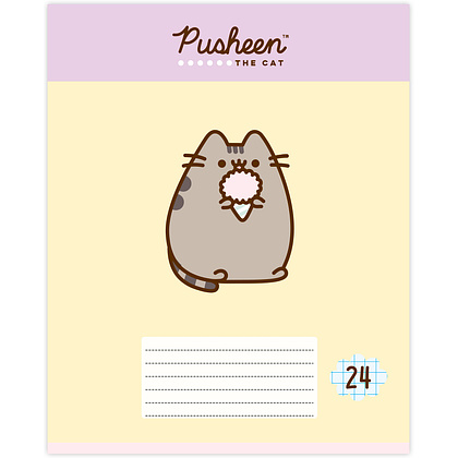 Тетрадь "Pusheen", А5, 24 листов, клетка, ассорти - 5