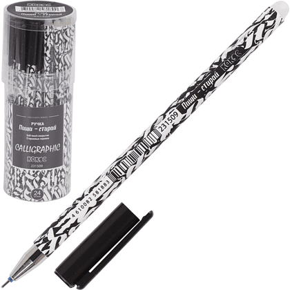 Ручка гелевая "Calligraphic пиши-стирай", 0.5 мм, ассорти, стерж. синий