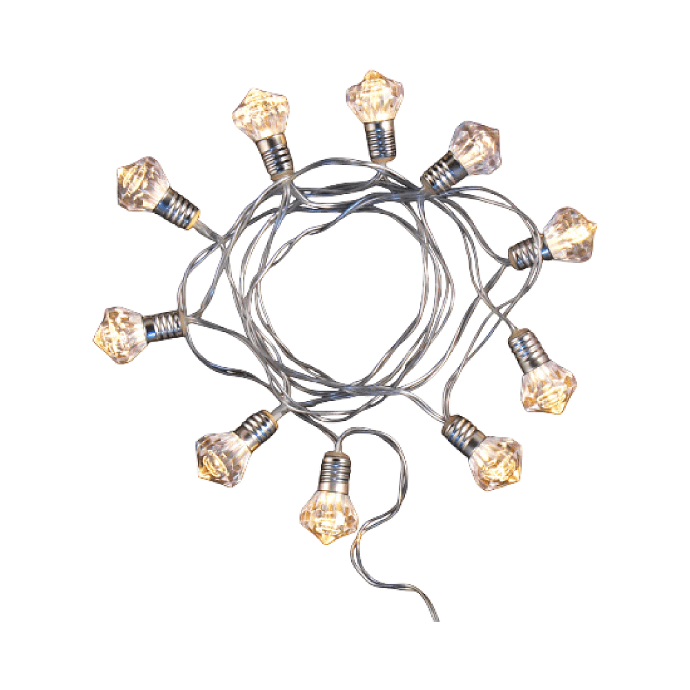 Гирлянда электрическая LED "Нить" с насадками "Фонарик", 2 м, мультиколор