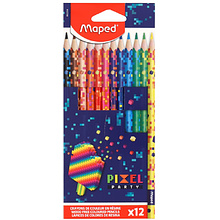 Цветные карандаши Maped "Pixel Party", 12 цветов 