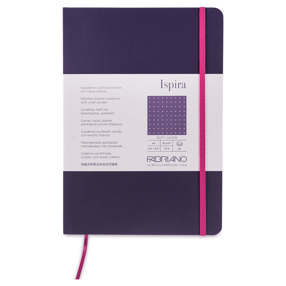 Блокнот "Fabriano. Ispiria", A5, 96 листов, точка, фиолетовый