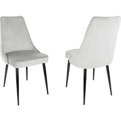 Стул Бюрократ "CH-K4_2", ткань, светло-серый, металл, комплект 2 штуки