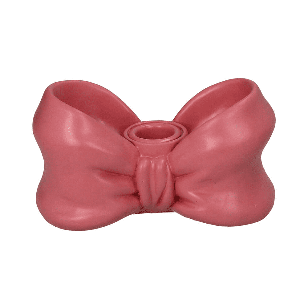 Подсвечник "Bow", 7х13,5х7 см, розовый