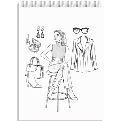 Раскраска "Создай образ.. Весна в париже" - 11