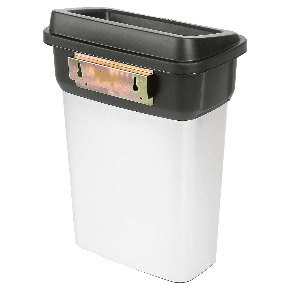 Контейнер пластиковый для мусора VILEDA "Гео", 55л, металлический, черный, -50% - 2
