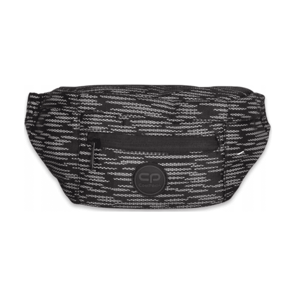 Сумка поясная CoolPack "Flash lines", белый, черный