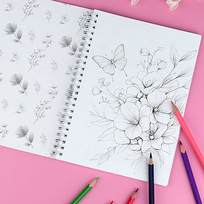 Раскраска "Красивая раскраска. Цветы" - 3