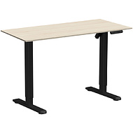 Стол с электроприводом WellDesk Basic 1300x675х18 черный/сосна аланд полярная (9191456+9072455)