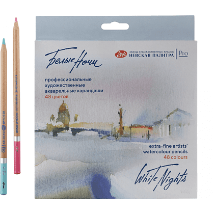 Карандаш акварельный "Белые ночи", набор 48 цветов, картонная коробка - 2