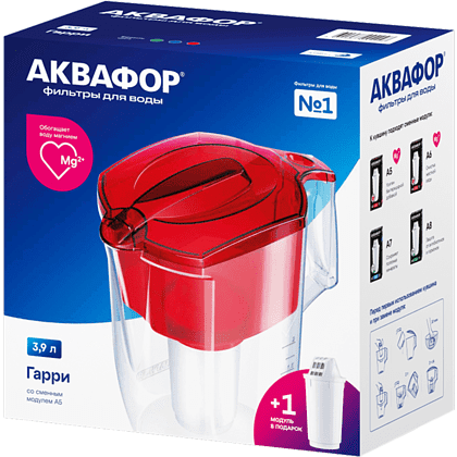 Фильтр-кувшин Аквафор Гарри, с доп. модулем, синий - 4