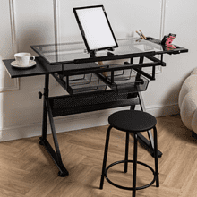 Стол для черчения и рисования "SoulArt 192909", стекло, с реryлировкой столешницы