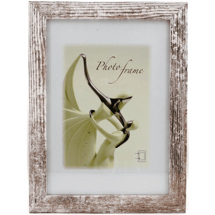 Фоторамка "215-2746", 21х29.7 см, дерево со стеклом, коричневый, белый