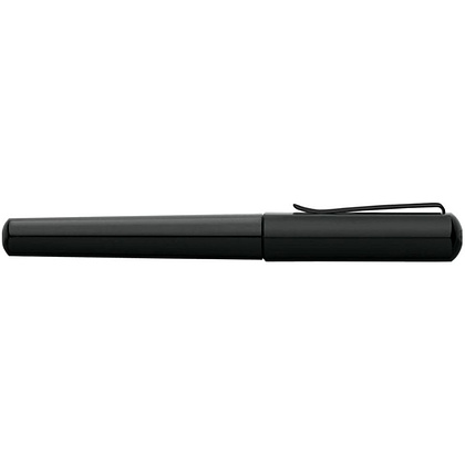 Ручка перьевая "Hexo Black", F, матовый черный, патрон черный - 4