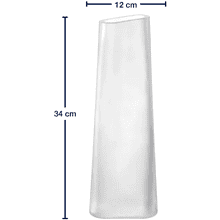 Ваза стеклянная "Turno", 34 см, матовый белый