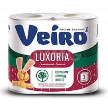 Бумага туалетная "Veiro Luxoria", 3 слоя, 4 рулона