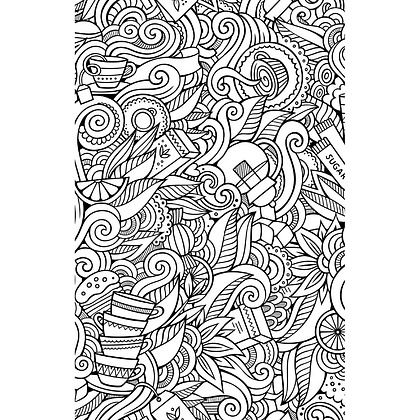 Раскраска "Вкус утра. Чай и кофе" - 14