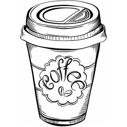 Раскраска "Вкус утра. Чай и кофе" - 12