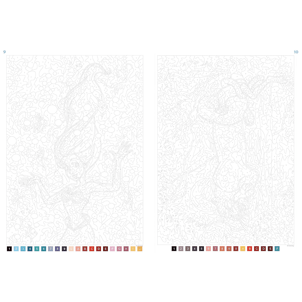 Раскраска по номерам на французском языке "Coloriages mystères Disney - Nature" - 6