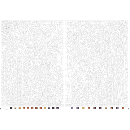 Раскраска по номерам на французском языке "Coloriages mystères Disney - Vitraux Tome 2" - 2