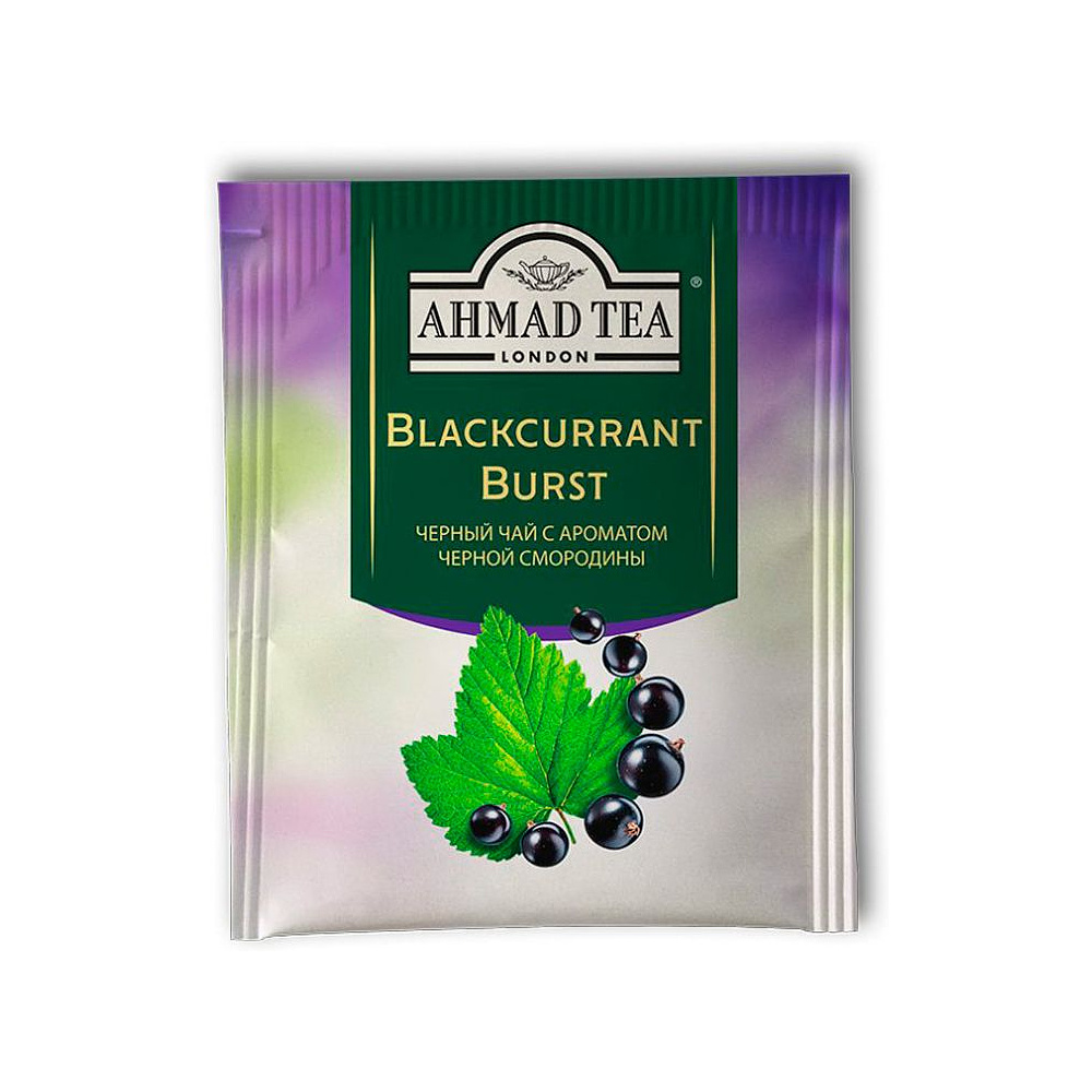 Чай "Ahmad Tea Blackcurrant Burst", 25 пакетиков x1.5 гр, черный, со вкусом черной смородины - 3