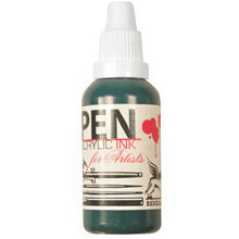 Акрил жидкий "Acrilic Ink", 13 зелёный фтало