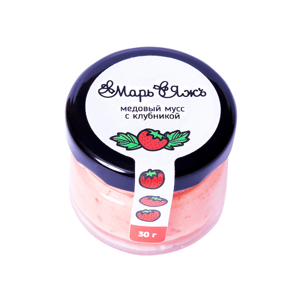 Медовый мусс "МарьЯжъ" с клубникой, 30 гр 