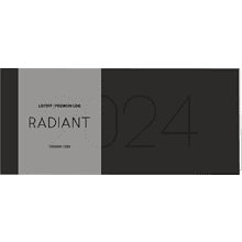 Планинг датированный настольный "Radiant" на 2024 год, 104x227 мм, 64 листа, черный 