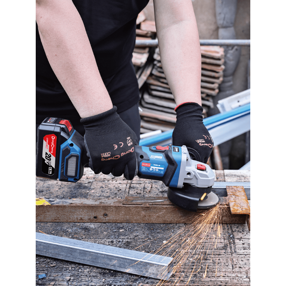 Угловая шлифмашина DongCheng DCSM04-125 (TYPE H2K), 125 мм, 2 АКБ, 6 Ач, З/У 4 А - 3