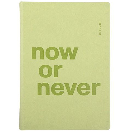 Ежедневник недатированный "Now", A5, 192 страницы, зеленый