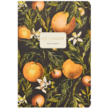 Тетрадь "Flora. Paradise. Oranges", A5, 40 листов, клетка, софт, зеленый, оранжевый