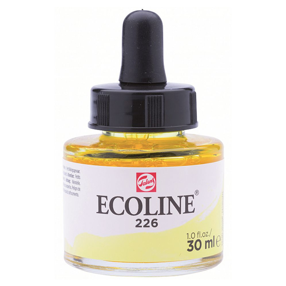 Жидкая акварель "ECOLINE", 226 желтый пастельный, 30 мл