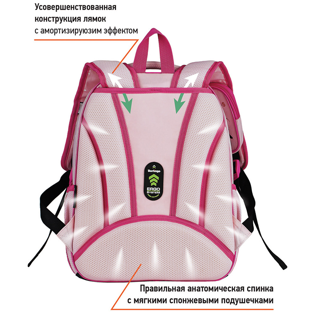 Рюкзак школьный "Princess", черный, розовый - 3
