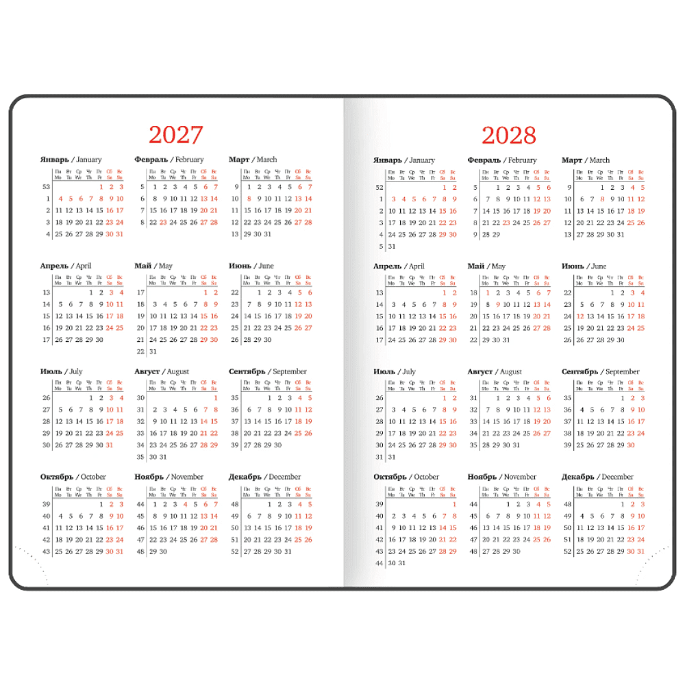 Ежедневник датированный "Impression" на 2027 год, А5, 352 страницы, розовый  - 6
