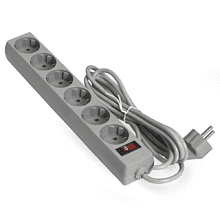 Сетевой фильтр ExeGate SP-6-1.8B, EX119388RUS, 6 розеток, серый