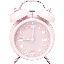 Часы-будильник настольные "Numeral white", розовый 