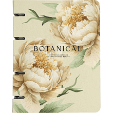 Тетрадь "Peony", A5, 120 листов, клетка, на кольцах, желтый