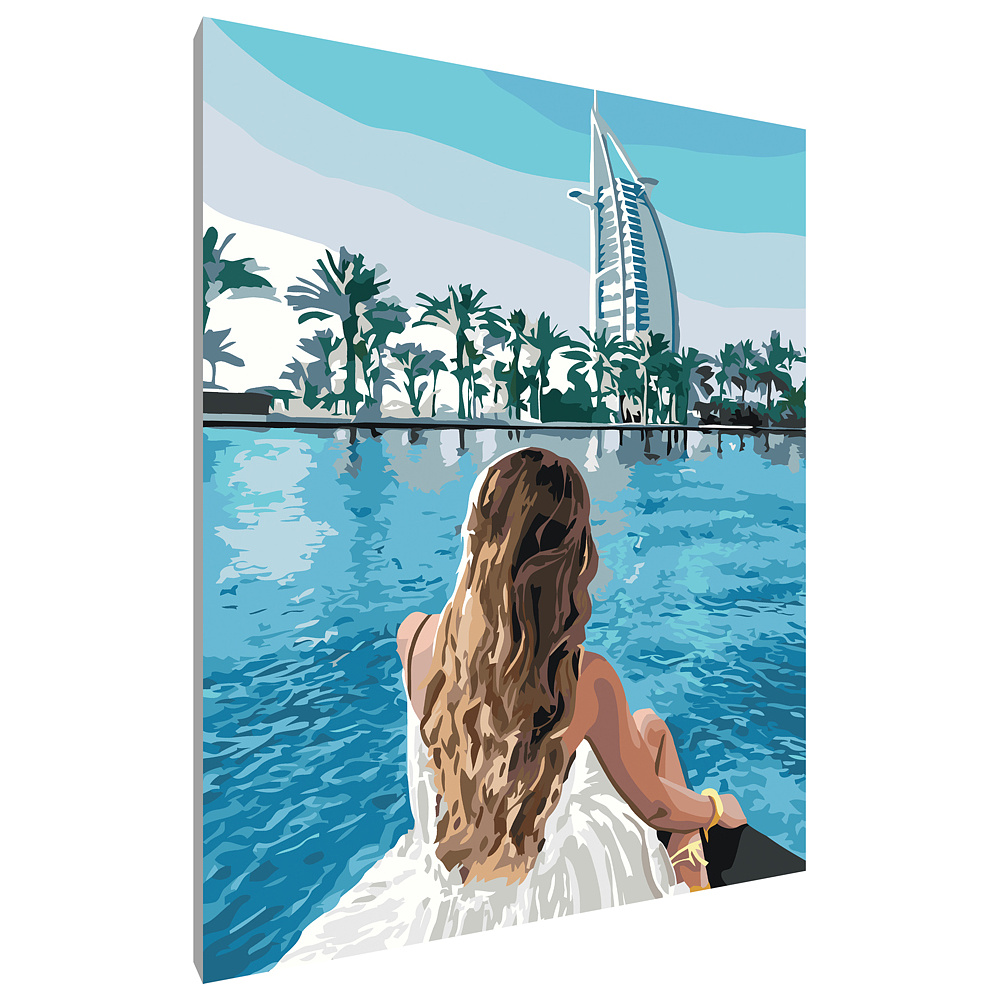 Картина по номерам "Девушка в Дубае"