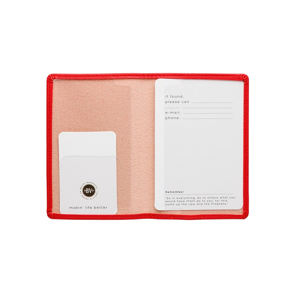 Обложка для паспорта "Красная", кожзам - 3