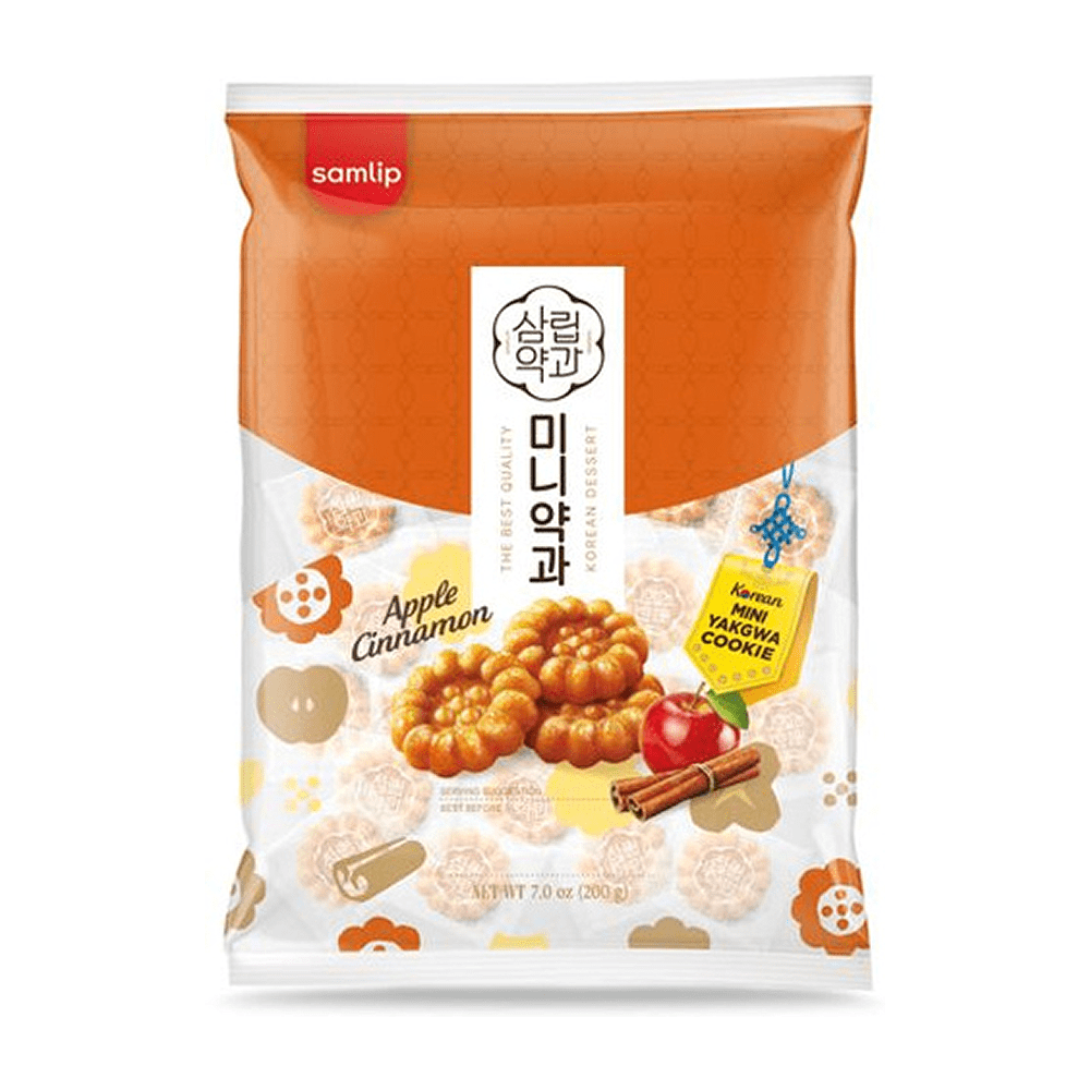 Печенье "Samlip Mini Yakgwa" со вкусом яблока с корицей, 200 г