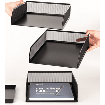 Модуль горизонтальный "Deli PB260" на 4 лотка, черная сетка - 3