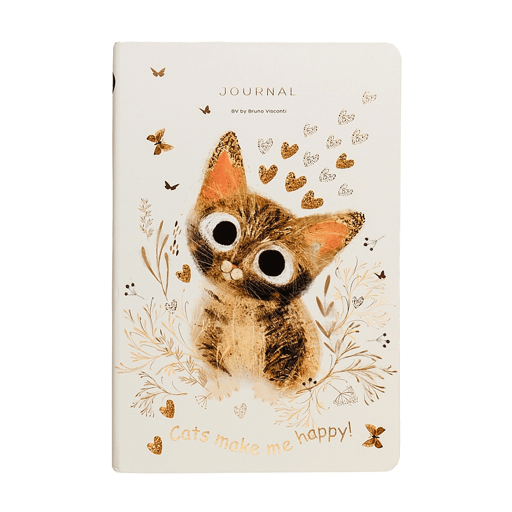 Книга записная "Love me. Милый котик", A5, 100 листов, линейка, бежевый - 2