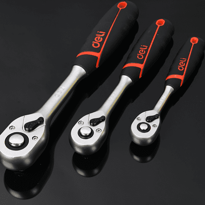 Ключ-трещотка Deli RS EDQ43802, 1/2", 250 мм, 72 зуба - 2