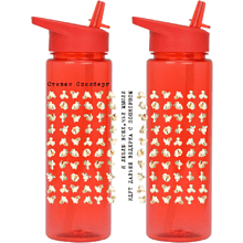 Бутылка для воды "Стивен Спилберг", 700 мл, прозрачный, красный