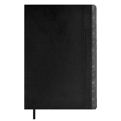 Еженедельник датированный "Буйвол", 149х211 мм, 160 страниц, черный, 2026